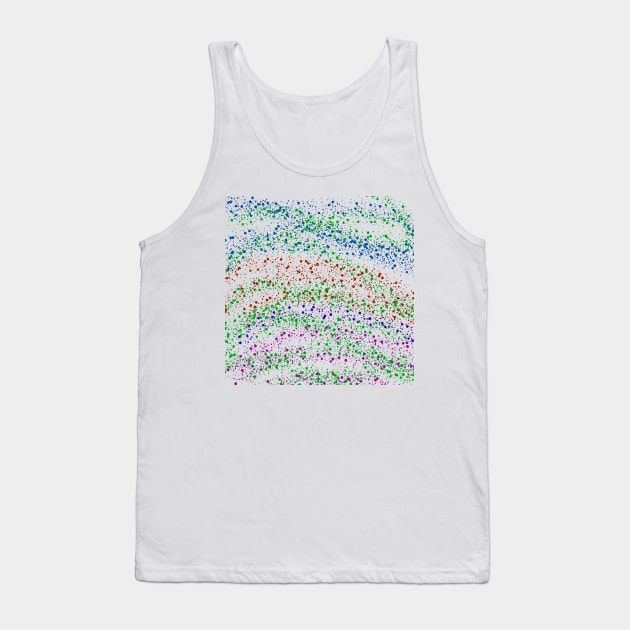 red blue green abstract splatter texture background Tank Top by Artistic_st